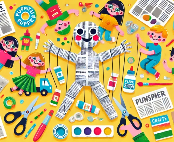 Gazete Kağıtlarından Kukla Yapımı