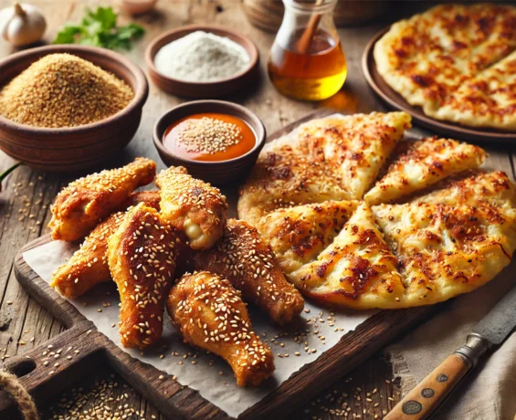 Kavrulmuş Susamlı Tavuk Kanatları ve Pratik Gözleme Tarifi: Lezzetli ve Kolay İkili