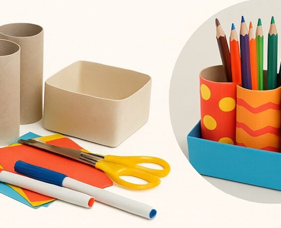 Rulo Kartondan Kalemlik Yapımı