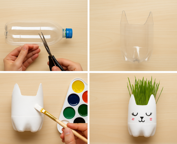 Pet Şişeden Saksı Yapımı