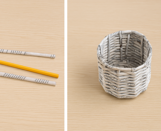 Gazete Kâğıdından Sepet Yapımı