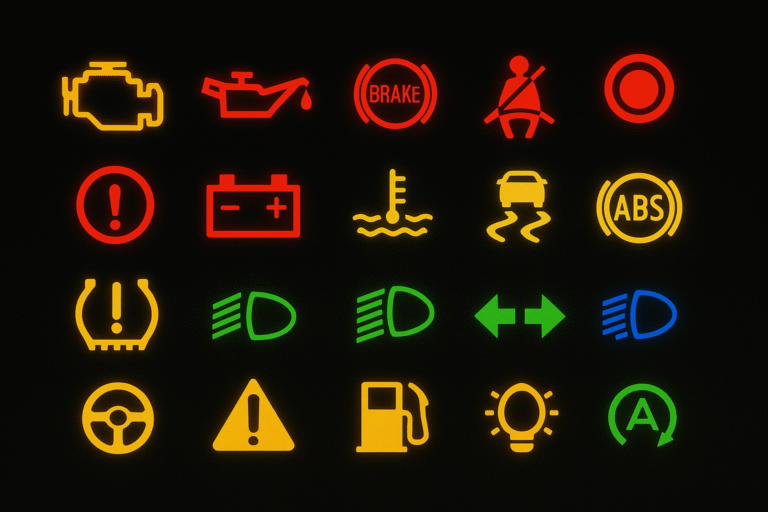 Araç İkaz Lambalarının Anlamları – Görsellerle Tam Rehber