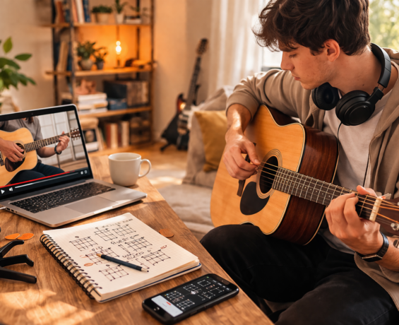 Evde Kendi Başınıza Gitar Öğrenmenin 5 Kolay Yolu