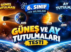 6. Sınıf Fen Bilimleri Güneş ve Ay Tutulmaları Testi – 10 Soru