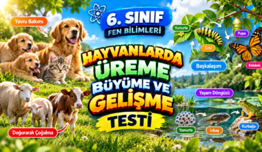 6. Sınıf Fen Bilimleri Hayvanlarda Üreme, Büyüme ve Gelişme Testi – 10 Soru